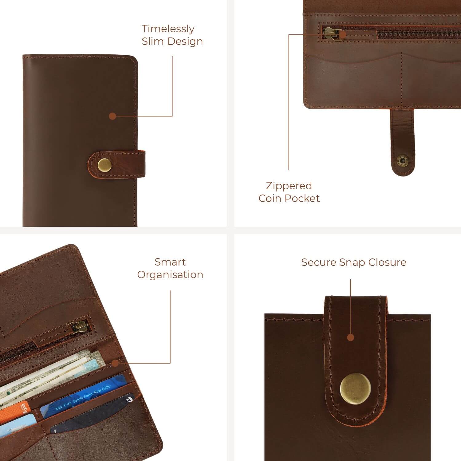 Milan Classic Bi-Fold Wallet | | Brown