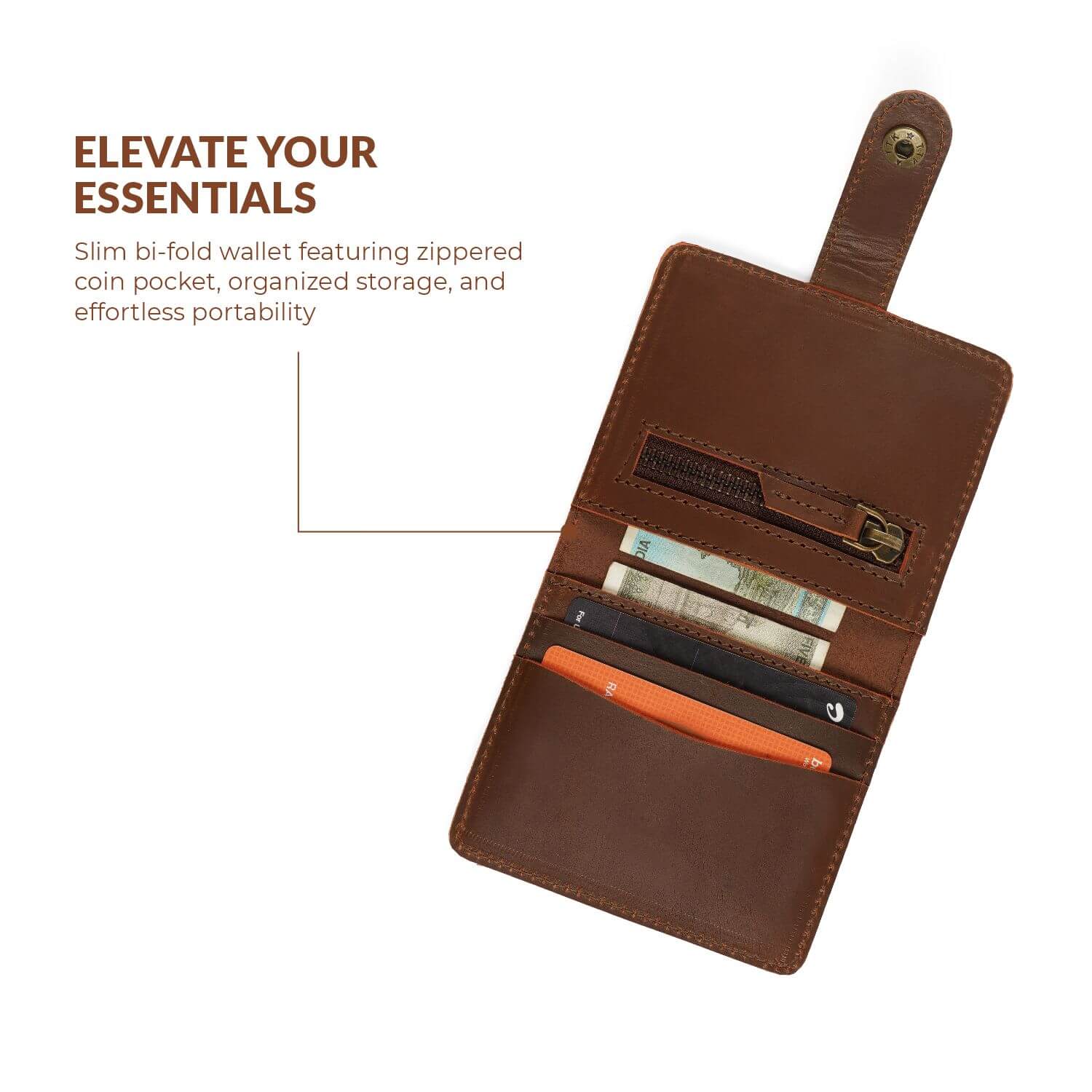 Prague Mini Bi-Fold Wallet | | Brown